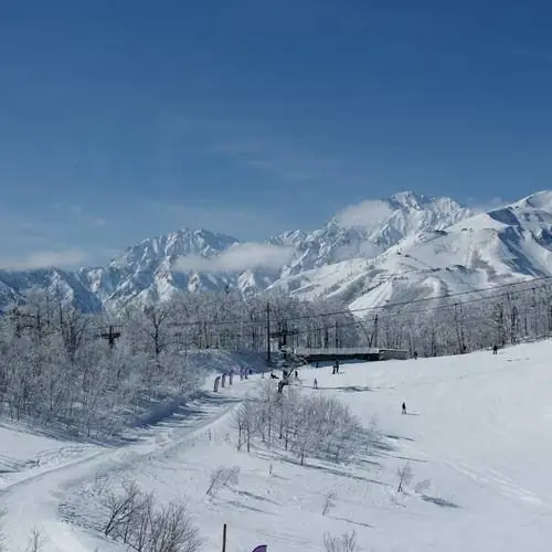 The Northern Alps across the valley from the deck
